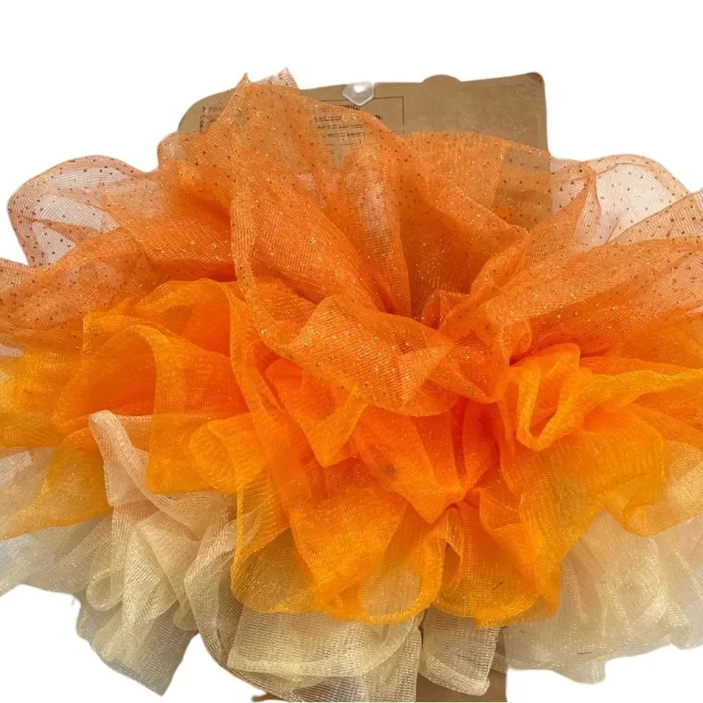 ELLY & EMMY 3 piece Baby Orange Pumpkin Fall Tutu Set 0 To 12 Month NWT